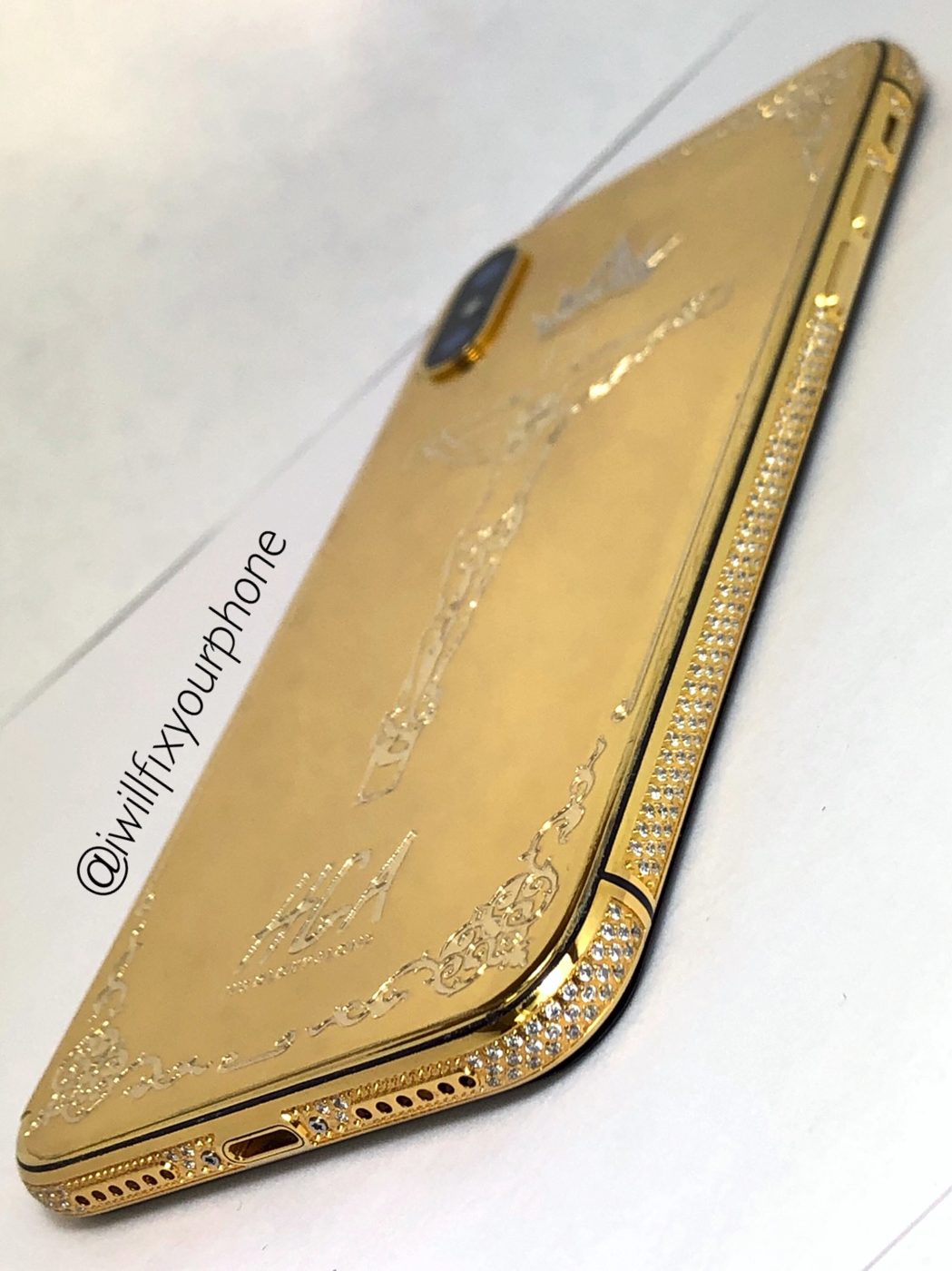 Custom gold iPhone housing